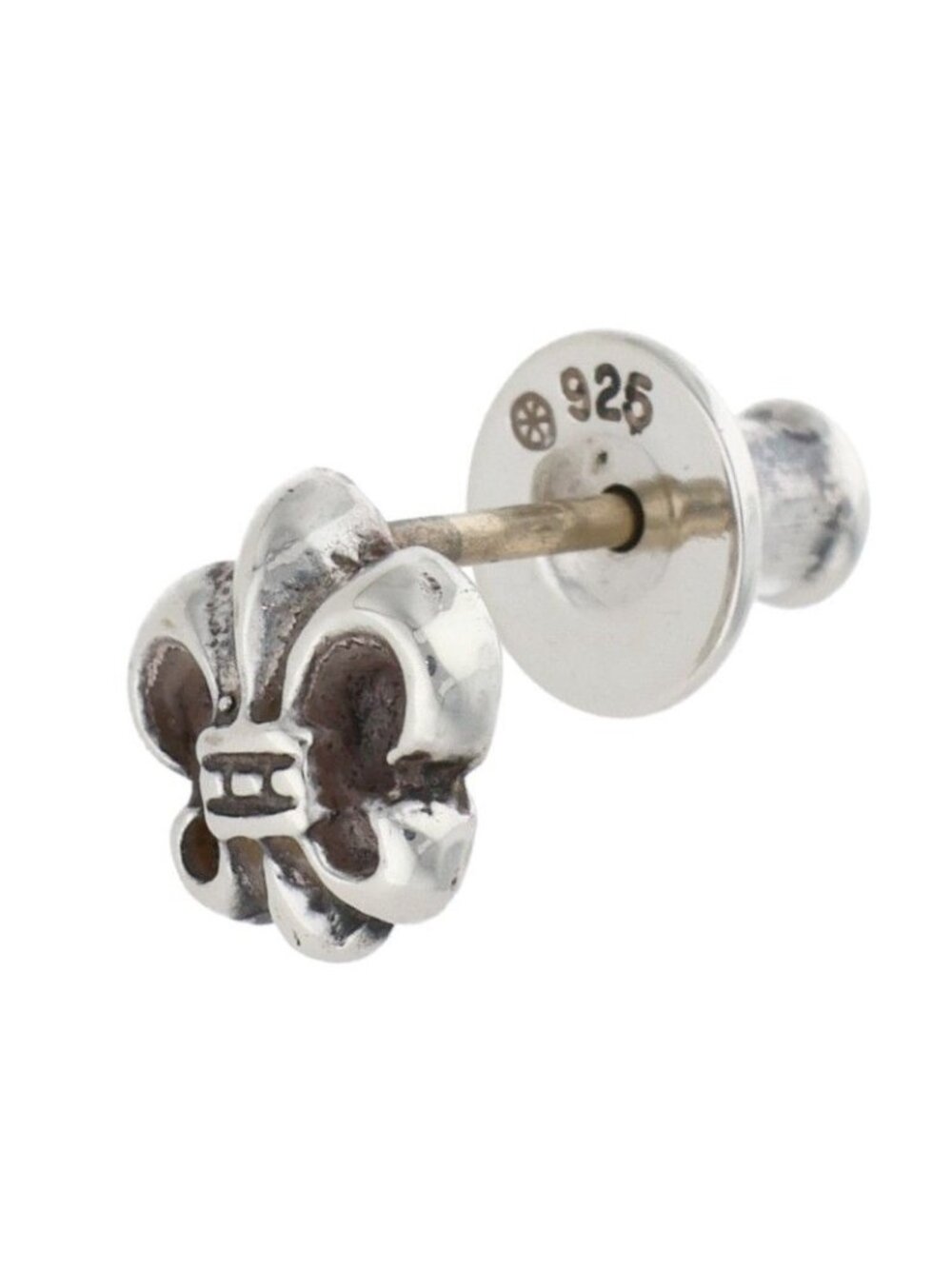 Chrome Hearts Co Bs Flr Bs Flare Stud Silver Earrings